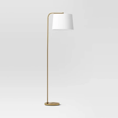 New Traditional Downbridge Floor Lamp Brass - Threshold™ - Image 4