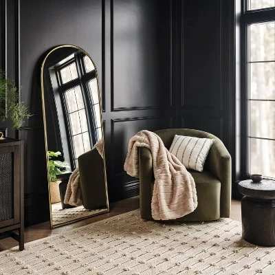 25"x65" Metal Tube Floor Mirror Gold - Threshold™