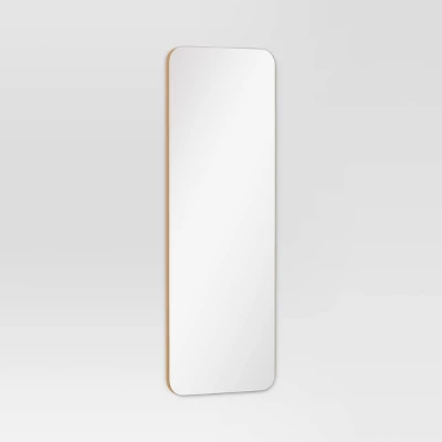20" X 60" Infinity Full Length Mirror Brass - Threshold™: Modern Leaning, Wall Mountable - Image 2