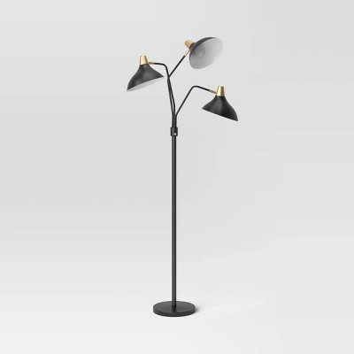 3-Head Floor Lamp Black - Threshold™ - Image 5