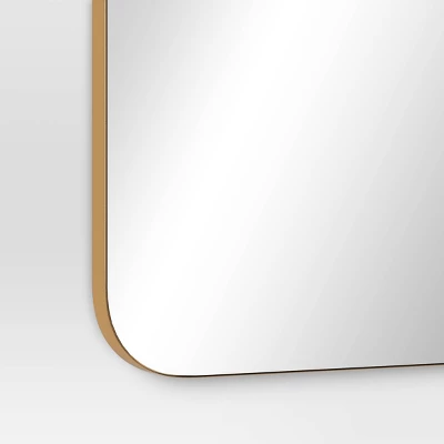 20" X 60" Infinity Full Length Mirror Brass - Threshold™: Modern Leaning, Wall Mountable - Image 3