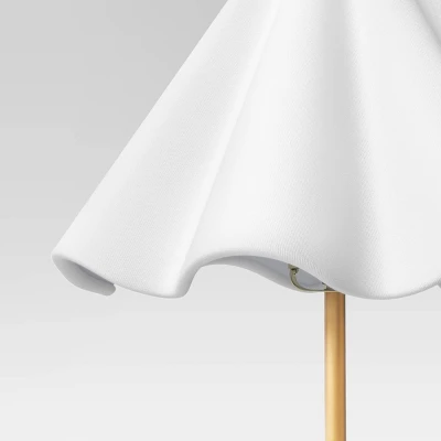Wavy Shade Collection Ceramic Floor Lamp White - Threshold™ - Image 2