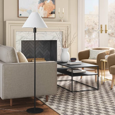 Stick Floor Lamp With Tapered Shade Black - Threshold™ - Image 2