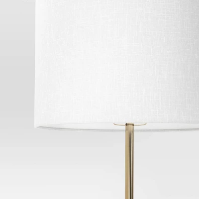 60"x20.5" Floor Lamp With Marble Table - Threshold™: Modern Standing Lamp With Polyester Shade - Image 3