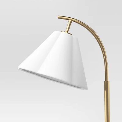 Scalloped Shade Table Lamp With Marble Base White - Threshold™ - Image 3