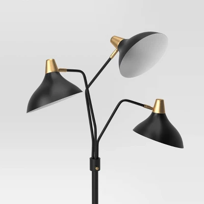 3-Head Floor Lamp Black - Threshold™ - Image 3