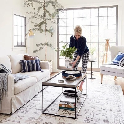 60"x16" Tripod Floor Lamp Oak Tone Wooden Finish - Threshold™: Elegant Standing Lighting, 3-Way Switch, UL Listed - Image 9