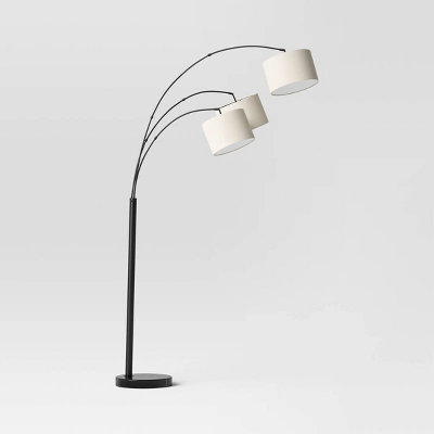Avenal 3-Head Shaded Arc Floor Lamp Black - Threshold⢠- Image 4