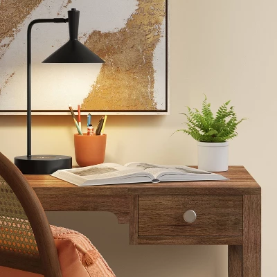 LED Wireless Charging Task Lamp With USB Black (Includes LED Light Bulb) - Threshold™