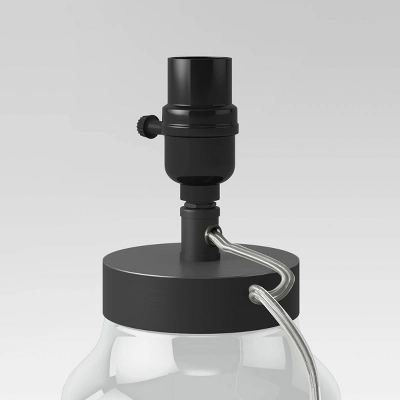 Casual Fillable Small Lamp Base Clear - Threshold™: Glass Accent, No Assembly Required, UL Listed - Image 2